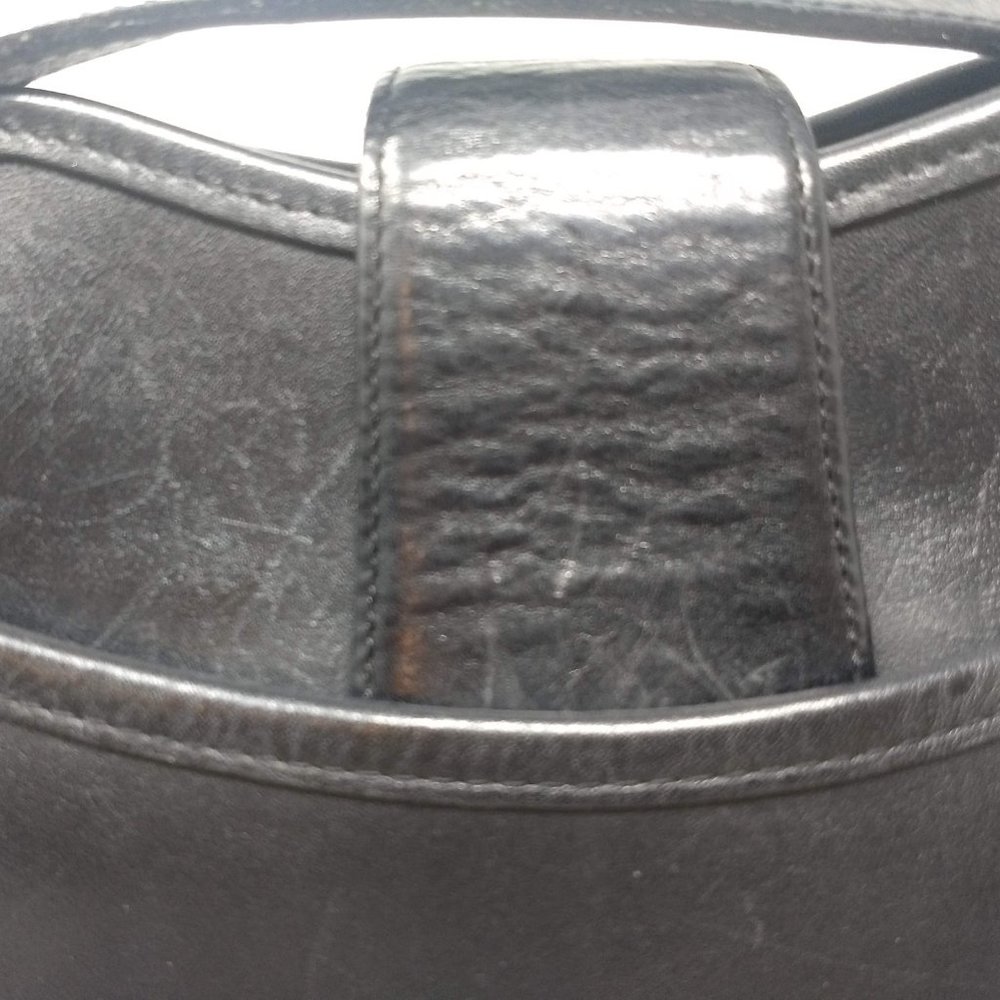VINTAGE BRIGHTON BLACK LEATHER CROSSBODY BAG - Picture 4 of 8